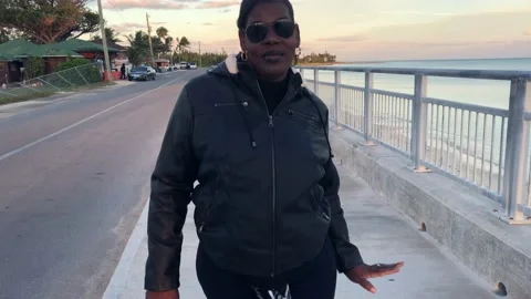 Old Bahama Mama (OBM) at Smith Point Seawall, Grand Bahama, Bahamas Stock Footage 146340671