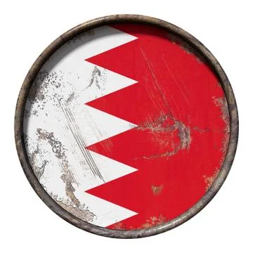 Old Bahrain flag Stock Illustration