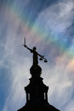 Old bailey silhouette Stock Photos