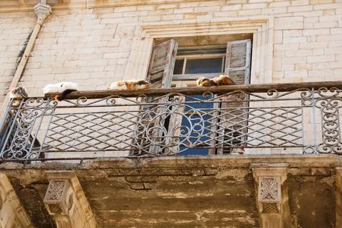 Old balcony Stock Photos