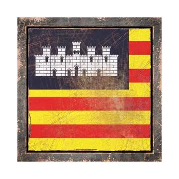 Old Baleares flag Stock Illustration