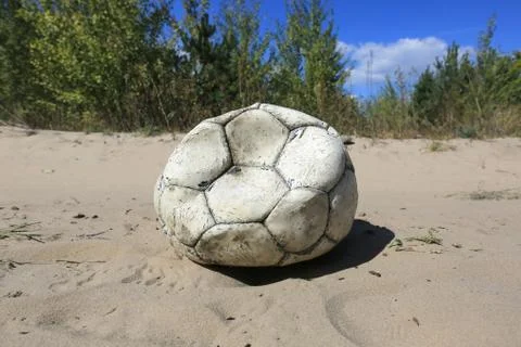 Old ball in forest Stock-Fotos