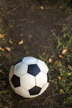 Old Ball on Ground Stock Photos
