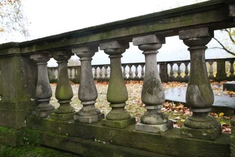 Old balustrade Stock Photos