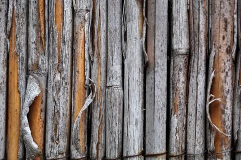 Old Bamboo as background or texture.. Stock Photos