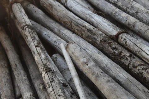 Old bamboo plank  texture for background Stock Photos