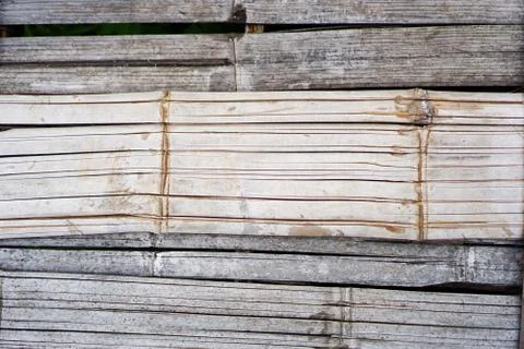 Old Bamboo sheet wall pattern texture background Stock Photos