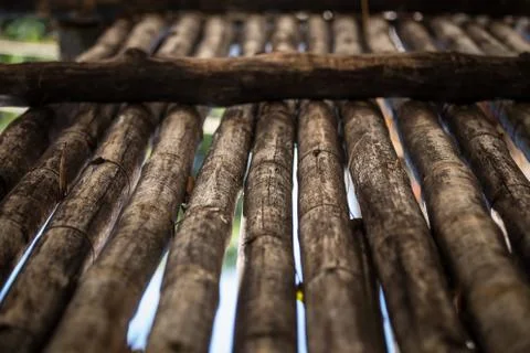 Old bamboo textrue for image background. Foto stock