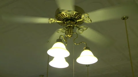 Old Ceiling Fan Stock Footage