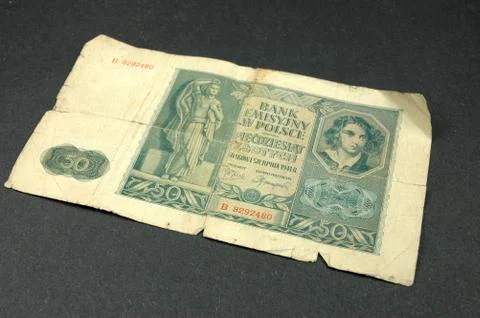 Old banknote Stock Photos