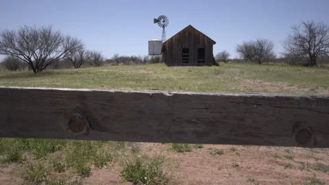 An old barn and windmill at an historic ranch Stock Footage 239391614