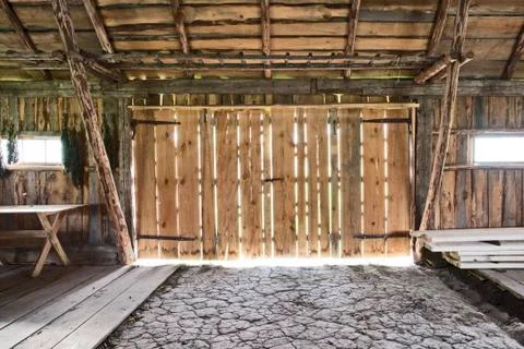 Old barn background Stock Photos