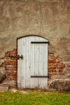 Old barn door 스톡 사진