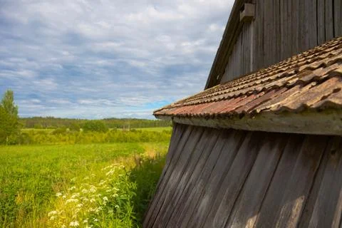 Old barn in a field Stock Photos