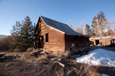 An old barn or cabin Foto stock