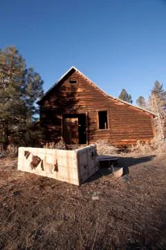 An old barn or cabin Foto stock
