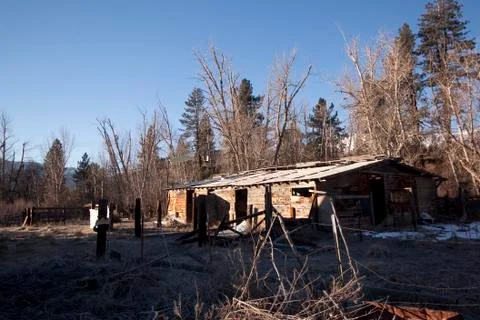 An old barn or cabin Stock Photos