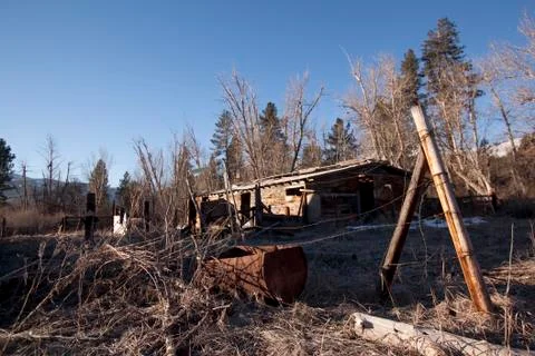 An old barn or cabin Stock Photos