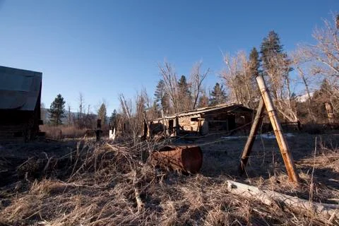 An old barn or cabin Foto stock