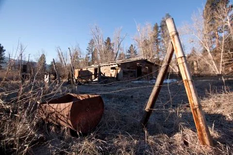 An old barn or cabin Stock Photos