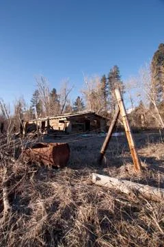An old barn or cabin Stock Photos