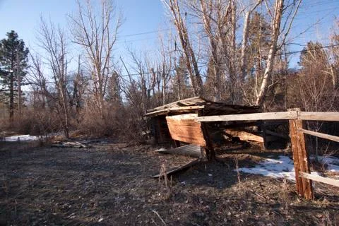 An old barn or cabin Foto stock
