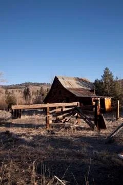 An old barn or cabin Stock Photos