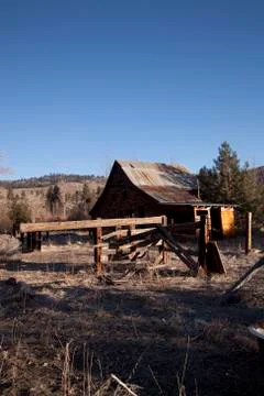 An old barn or cabin Stock Photos