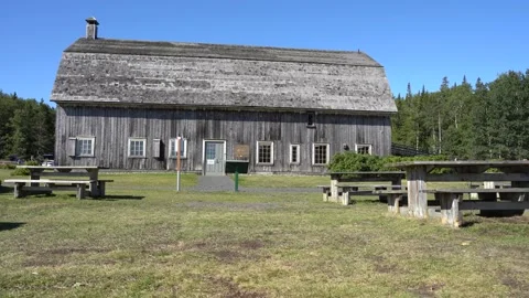 Old barn in Parc du Bic Stock Footage 143166045