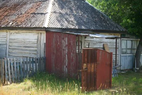 Old Barn Rusty Metal Gate Entrance Stock Photos