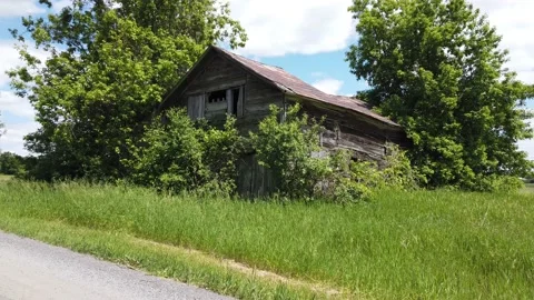 An old barn - tracking handheld - 4K Stock Footage 132883205