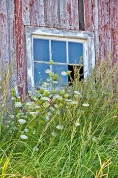 Old barn window Stock Photos