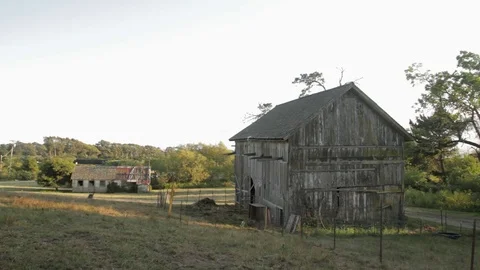 Old barns on farm 動画素材 76441433
