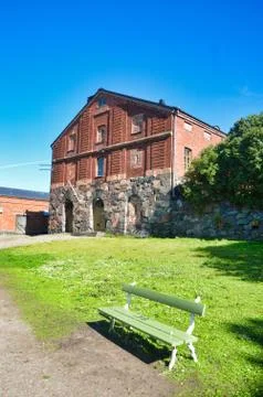 This is an old barrack used on Suomenlinnan Stock Photos