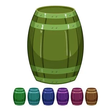 Old barrel wine cartoon vector graphic 스톡 일러스트