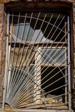 Old bars on the windows 写真素材