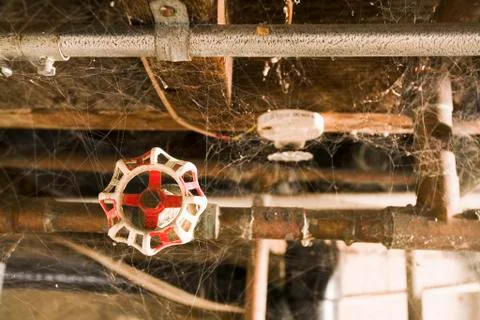 Old Basement Pipes Foto stock