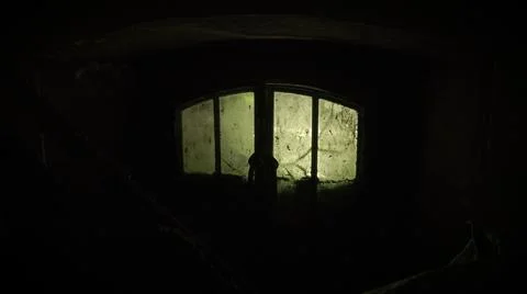Old basement window Stock Photos