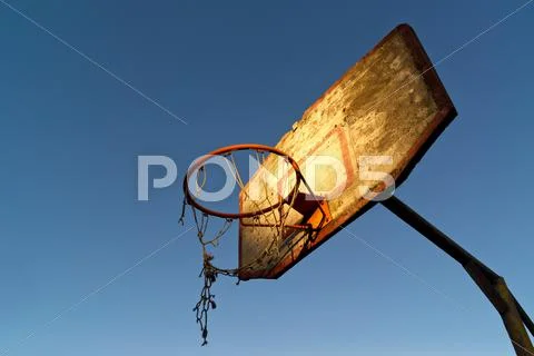 Old basketball hoop Stock Photos