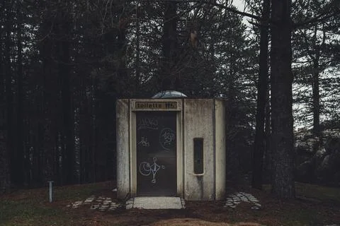 Old bathroom into the woods Stock Photos