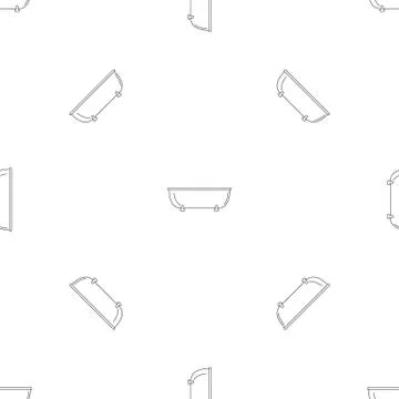 Old bathtube pattern seamless Illustrazione stock