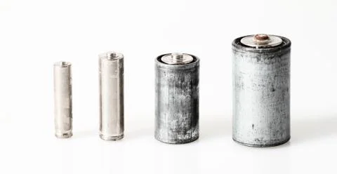 Old batteries Stock Photos