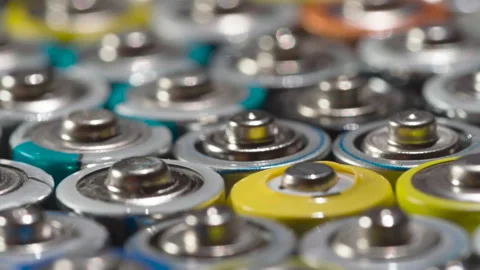 Old Battery Conveyor 4K Video stock 148632780