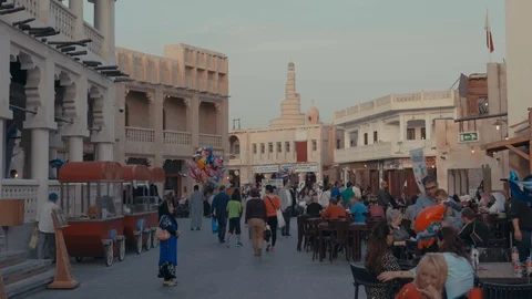 Old Bazar, Doha Stock Footage 86254788