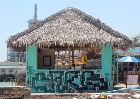 Old beach hut Stock Photos