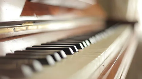 Old beautiful piano Stock Footage 45205494