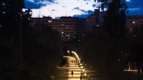The old bed of the turia river in Valencia (4K Timelapse) Stock Footage 90837912