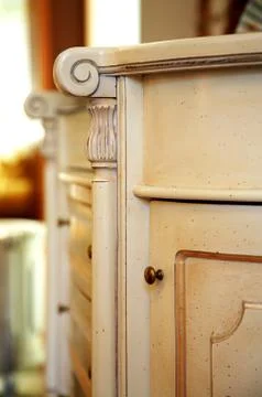 Old bedside-table Stock Photos