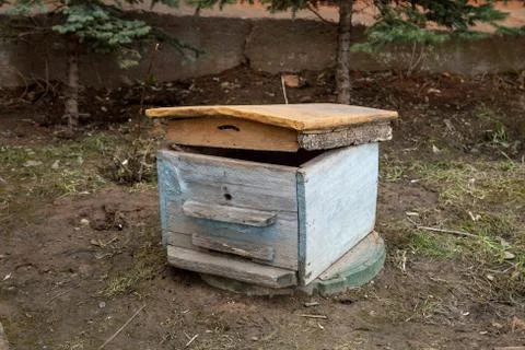 Old bee hive Foto stock