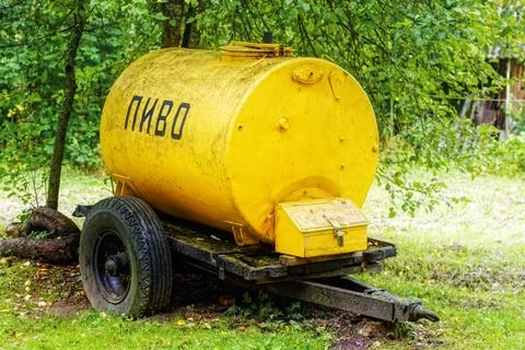 Old beer barrel. Stock Photos